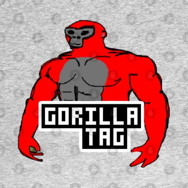 Gorilla Tag Red Monke VR Gamer Merch by gts